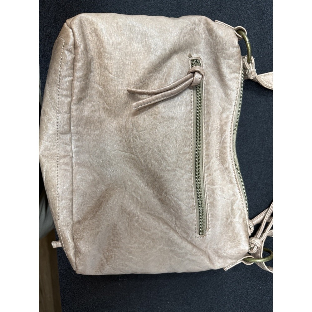 STONE MOUNTAIN USA Taupe Faux Leather Crossbody Bag Shoulder Bag Medium 11" x 8" - Picture 4 of 10